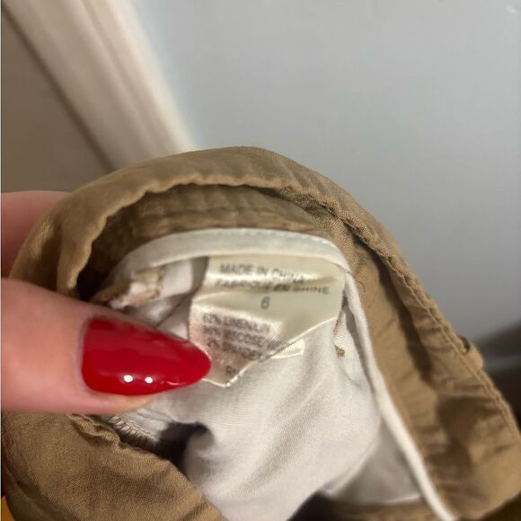 Theory women’s linen pants tan size 6 EUC - Picture 4 of 4